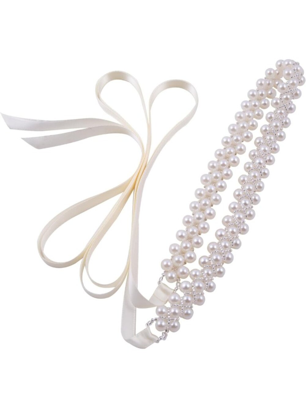 Handmade Beaded Pearl Bridal Belt, Crystal Sash for Wedding Dress & Bridesmaids